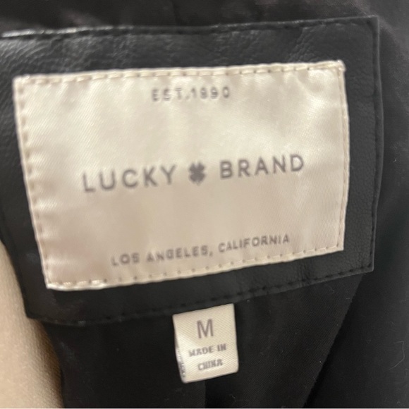 Lucky Brand Faux Leather Vegan Moto Jacket - Picture 4 of 16